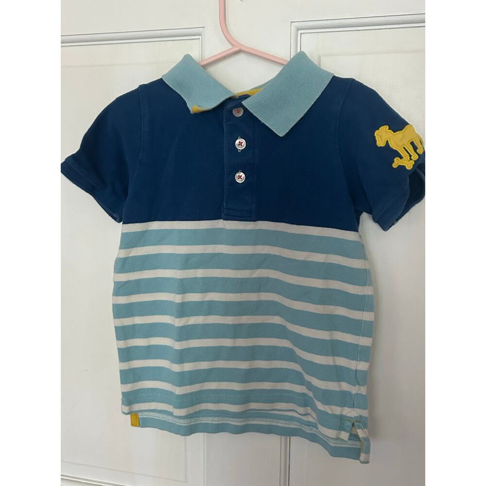 Mini Boden Blue Polo Boys Shirt 3-4yr